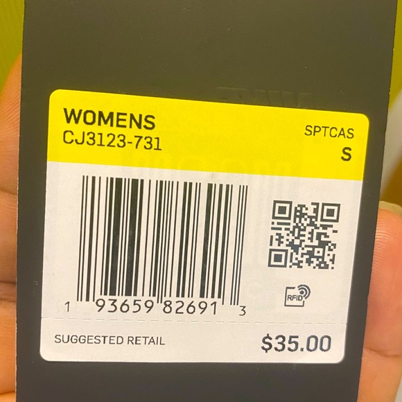 Nike Yellow Ribbed Cropped Tank Top size small - Picture 4 of 7